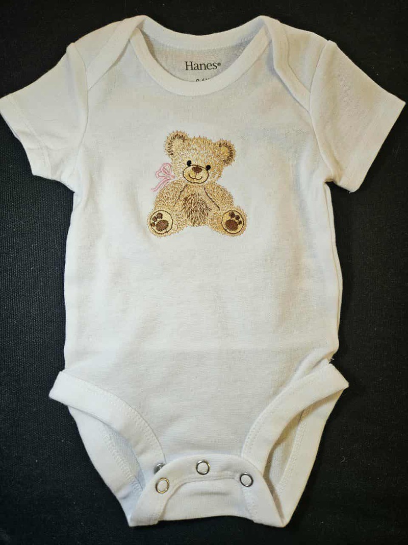 pink teddy onesies $20 sizes 000 - 2 
