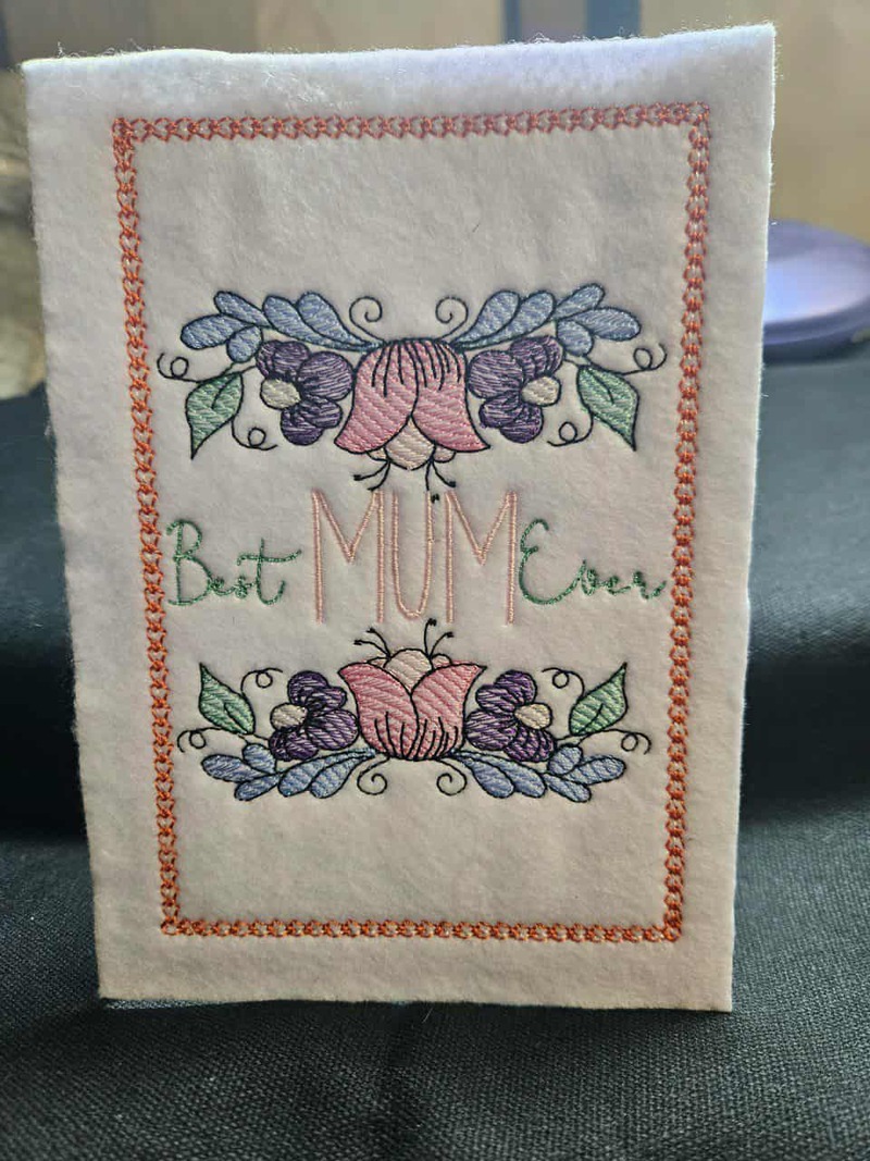 5x7 embroidered card $10