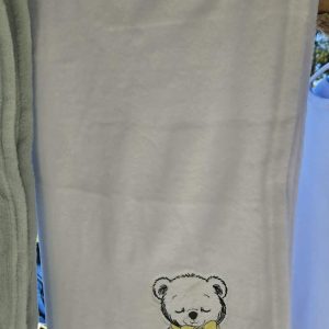 Baby Blanket Sketch Bear with Bow