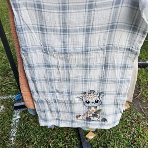Cotton 2 Layer Muslin Wrap - Giraffe