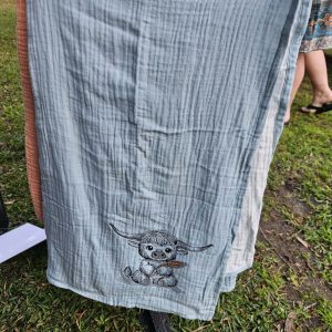 Cotton 2 Layer Muslin Wrap - Longhorn